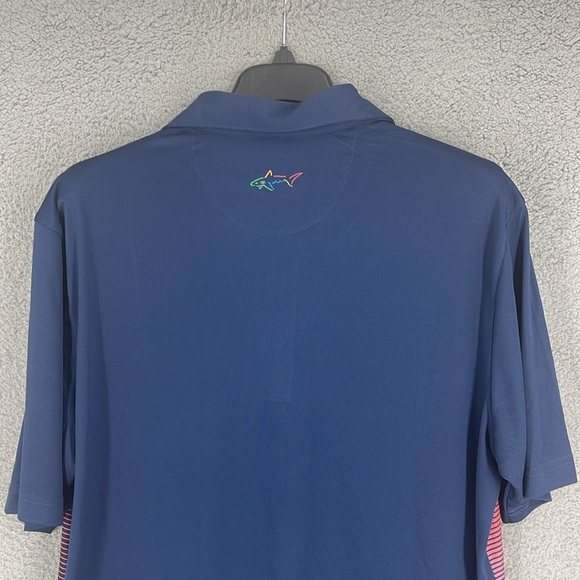 Greg Norman Dubarry short sleeve striped multi color shirt men’s Large golf polo - Picture 10 of 12